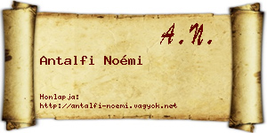 Antalfi Noémi névjegykártya